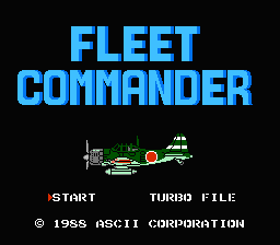 Fleet Commander — Title screen